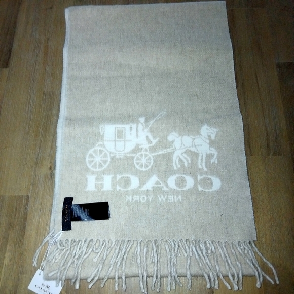 COACH wool and angora scarf New - Picture 1 of 5
